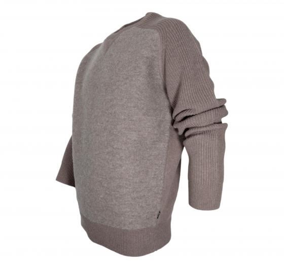 BOSS Maglione Uomo Regular Fit In Materiali Misti Con Polsini A Coste H-Ematero 50526864 Colore Mud