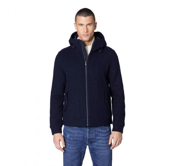 AERONAUTICA MILITARE Giubbotto Uomo In Maglia A Coste Misto Lana MA1372 Colore Blu