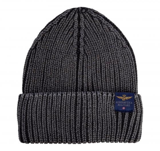 AERONAUTICA MILITARE Berretto in Cotone Tinto Pigmento CU072L551 Colore Grigio