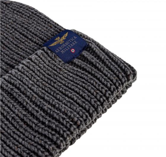 AERONAUTICA MILITARE Berretto in Cotone Tinto Pigmento CU072L551 Colore Grigio