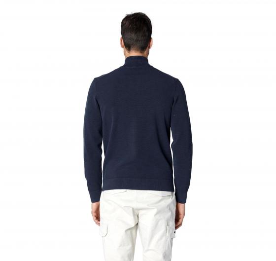 AERONAUTICA MILITARE Maglia Full Zip in Cotone Punto Riso MA1527L463 Colore Blu