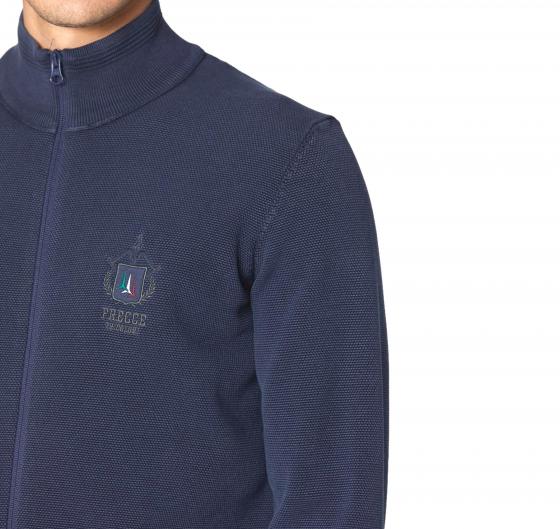 AERONAUTICA MILITARE Maglia Full Zip in Cotone Punto Riso MA1527L463 Colore Blu