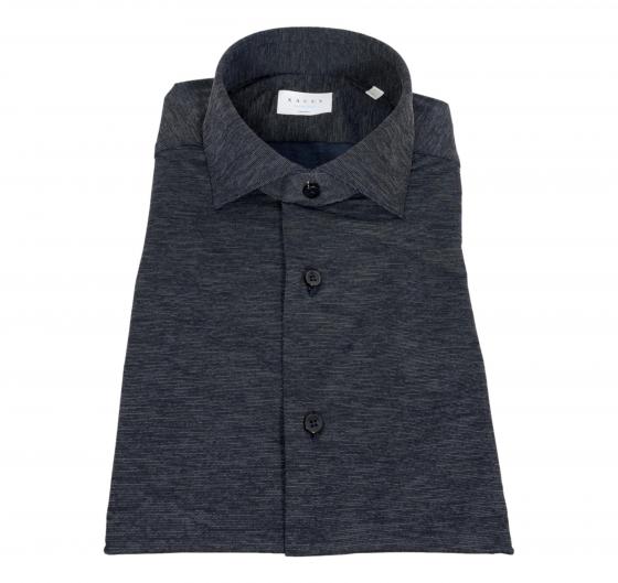 XACUS Camicia Uomo Slim Fit Tessuto Active 71614003 Colore Grigio melange