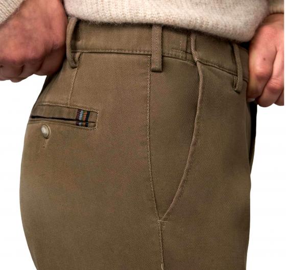 MEYER Pantalone Uomo Oslo Flex Micro Fantasy Modern Fit 2-5618/44 Colore Beige Cappuccino