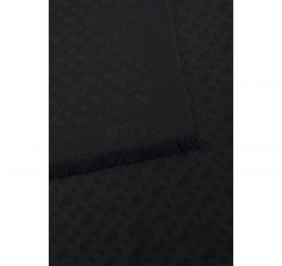 BOSS Foulards Unisex Jacquard Con Motivo Con Monogrammi E Frange Corte Ledonio 50517765 Colore Nero
