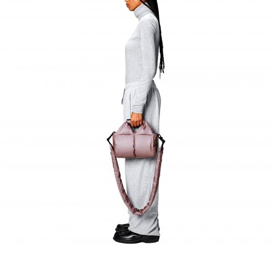 RAINS Borsa Nyssa Puffer Duffel Crossbody Mini Colore Rosa Muse