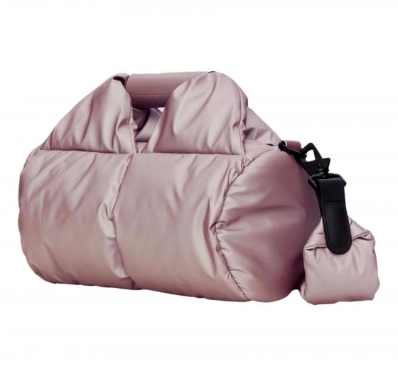 RAINS Borsa Nyssa Puffer Duffel Crossbody Mini Colore Rosa Muse