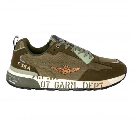 AERONAUTICA MILITARE Scarpa Running Sneakers Uomo SC276 Pilot Colore Verde Militare
