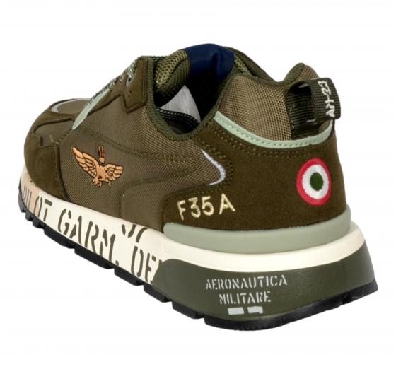AERONAUTICA MILITARE Scarpa Running Sneakers Uomo SC276 Pilot Colore Verde Militare