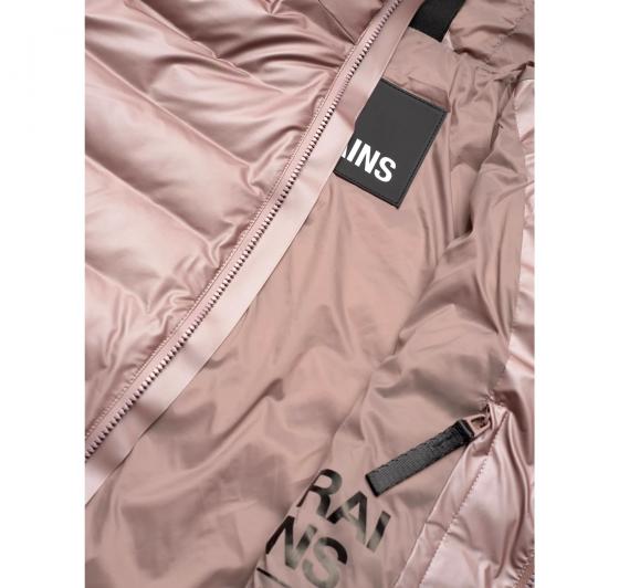 RAINS Giubbotto Trapuntato Unisex 15820 Lohja Short Puffer Jacket W3T2 Colore Rosa