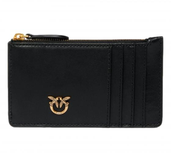 PINKO Portacarte Con Zip Donna Airone Cardholder 100251 Z99 Colore Nero