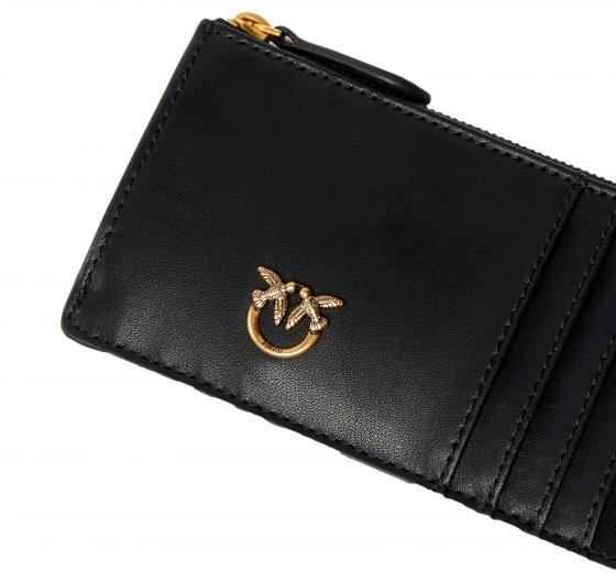 PINKO Portacarte Con Zip Donna Airone Cardholder 100251 Z99 Colore Nero