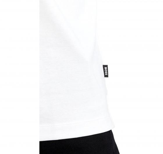 BOSS Polo Uomo Manica Lunga In Cotone Con Logo Al Petto 50485162 Colore Bianco
