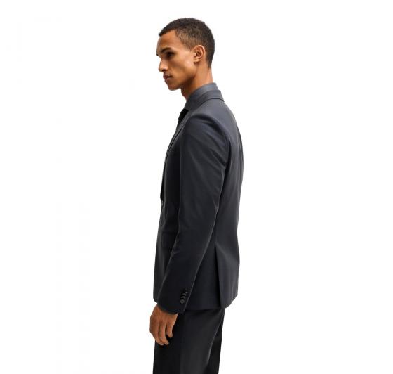 BOSS Abito Uomo Slim Fit In Misto Lana Con Micromotivo 50534913 Colore Nero
