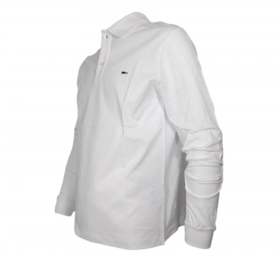 PAUL SHARK Polo Uomo Manica Lunga In Pique Di Cotone C0P1229 010 Colore Bianco
