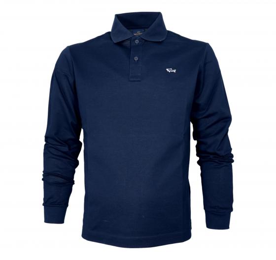 PAUL SHARK Polo Uomo Manica Lunga In Pique Di Cotone C0P1229 013 Colore Blu