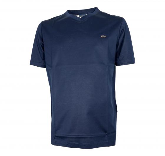 PAUL SHARK T-Shirt Uomo In Cotone Aqua Interlock 25411013 13E Colore Blu