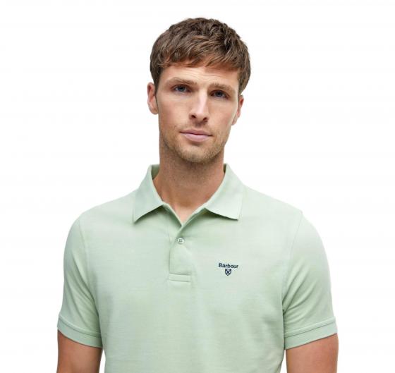 BARBOUR Polo Uomo Sports MML1367GN12 Verde Chiaro