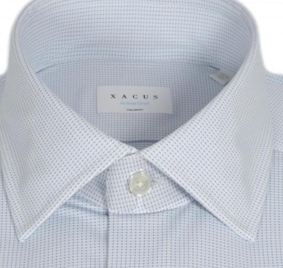 XACUS Camicia Uomo Collo francese piccolo 81610001 Fantasia Celeste