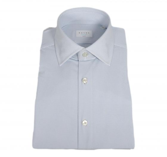 XACUS Camicia Uomo Collo francese piccolo 81610001 Fantasia Celeste