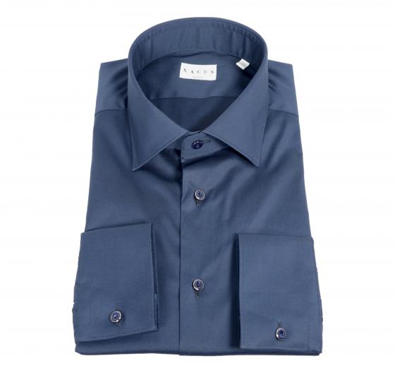 XACUS Camicia Uomo Stretch Bottoni In Metallo Polsi Doppio Uso 11717774 Colore Blu