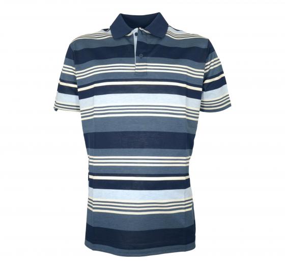 PAUL & SHARK Polo Uomo in Cotone Organico Piquet' Filo di Scozia 25411255 Colore Riga Blu