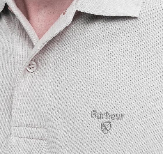 BARBOUR Polo Uomo Cotone Piqué MML1367BE12 Beige Chiaro