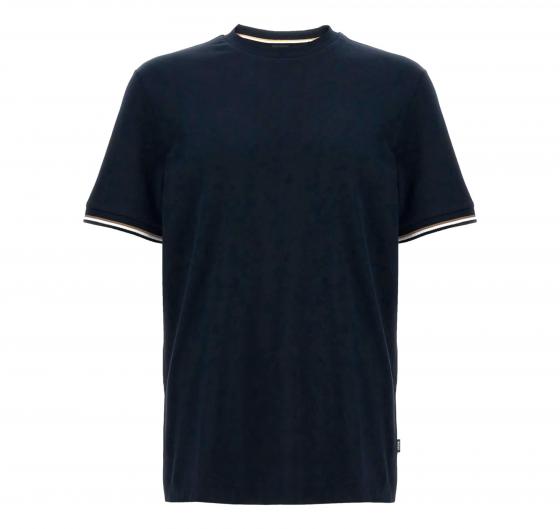 BOSS T-shirt Uomo Thompson Con Righe Tipiche Sul Fondo Manica 50501097 Colore Blu