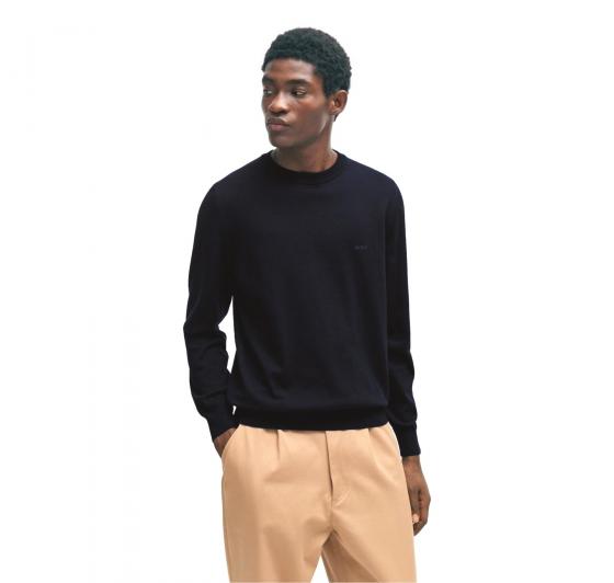 BOSS Maglione Uomo In Cotone Con Logo Ricamato Pacas 50506023 Colore Blu