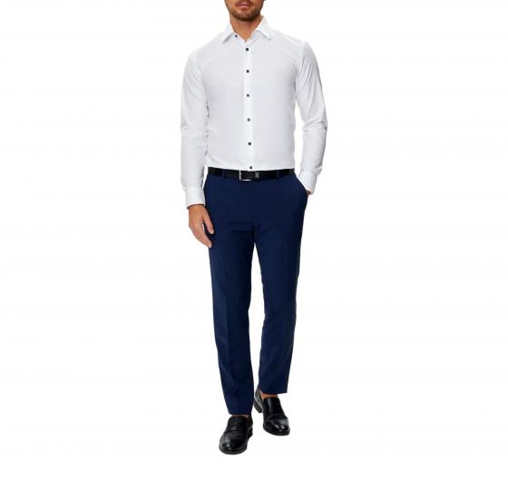 BOSS Camicia Uomo Slim Fit In Twill Di Cotone Elasticizzato H HANK kent C1 214 50519867 Colore Bianco