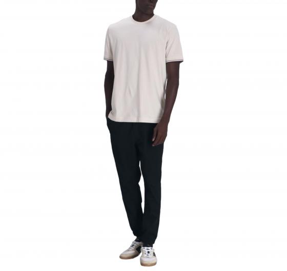 BOSS T-shirt Uomo Thompson Con Righe Tipiche Sul Fondo Manica 50501097 Colore Avorio