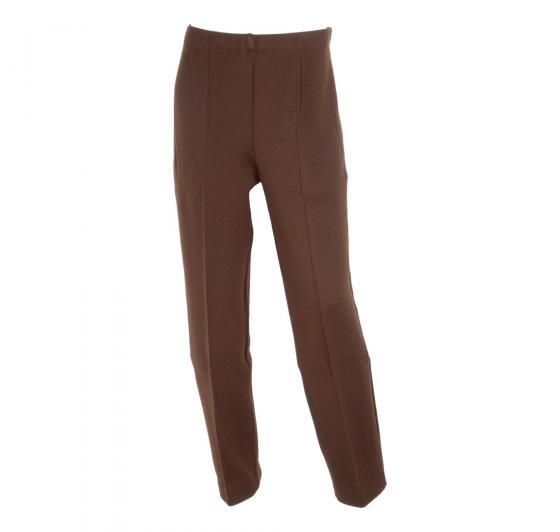 ELISABETTA B. Pantalone Donna Classico in Pura Lana A/I 155-120 Colore Marrone