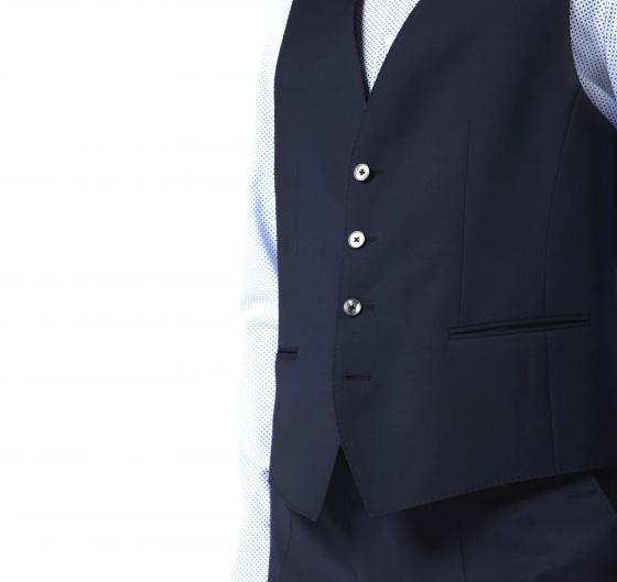 BOSS Gilet Uomo Regular Fit in Lana Vergine Elasticizzata 50480017 Colore Blu