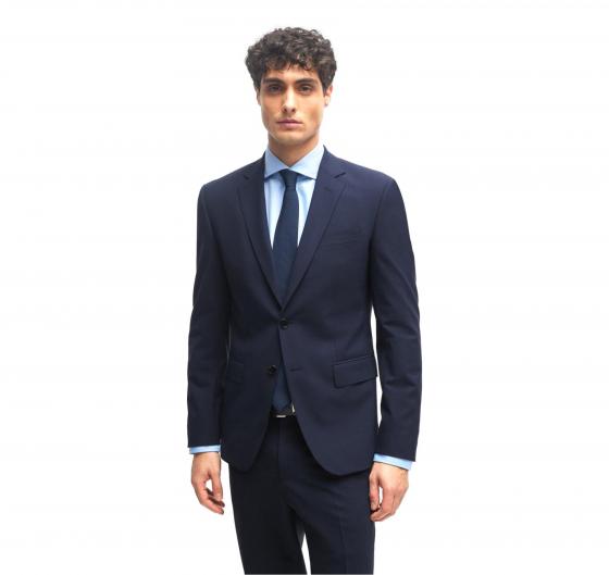 BOSS Giacca Uomo Slim Fit in Lana Vergine Elasticizzata H-Huge 50482734 Colore Blu