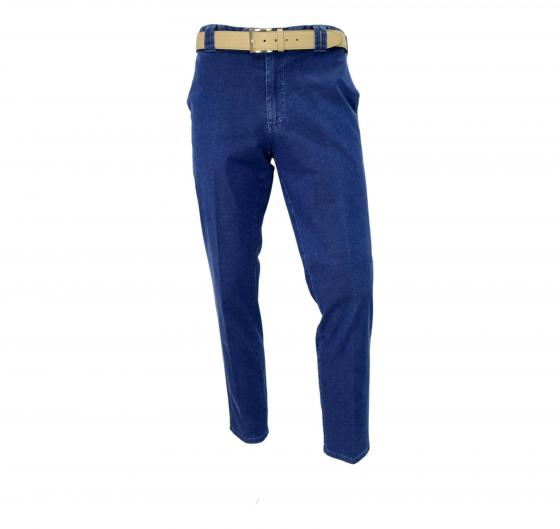 MEYER Jeans Uomo Modello Oslo 1-4108/17 Chino In Denim Ultra Leggero Colore Blu