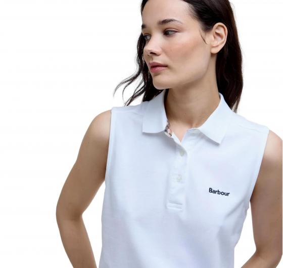 BARBOUR Polo Donna Senza Maniche Bowford LML0888WH11 Colore Bianco