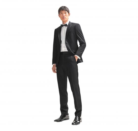 BOSS Giacca Da Smoking Slim Fit in serge di lana vergine  Modello H-Huge-Tux-N-B1 50469191 Colore Nero