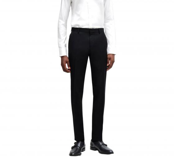 BOSS Pantaloni Eleganti Uomo Slim Fit In Lana H-Genius-B1 50469174 Colore Nero
