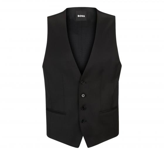 BOSS Gilet Uomo Slim Fit In Lana  H-Huge-Vest-B1 50469160 Colore Nero