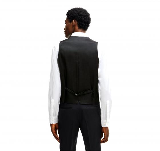 BOSS Gilet Uomo Slim Fit In Lana  H-Huge-Vest-B1 50469160 Colore Nero