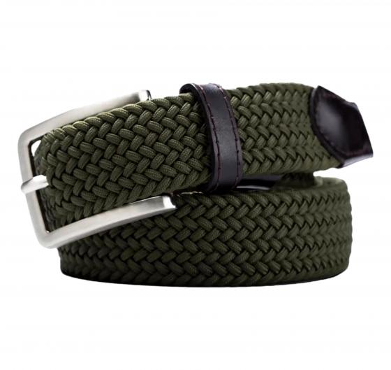 MEYER Cintura da Uomo Elasticizzata Modello 616/25 Colore Olive