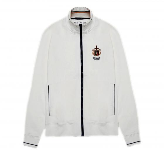 AERONAUTICA MILITARE Felpa Uomo Frecce Tricolori con Ricamo FE1990 Colore Bianco