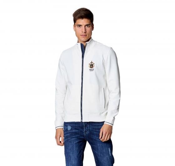 AERONAUTICA MILITARE Felpa Uomo Frecce Tricolori con Ricamo FE1990 Colore Bianco