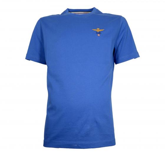 AERONAUTICA MILITARE T Shirt Uomo Girocollo Basica In Cotone TS1580J372 Colore Bluette