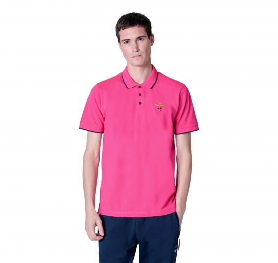 AERONAUTICA MILITARE Polo Uomo Basica In Cotone Manica Corta PO1308 Colore Magenta