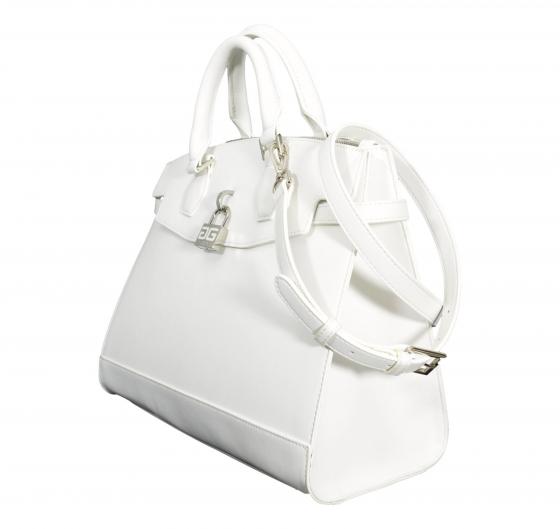 GAELLE PARIS Borsa Donna Reg Hand Bag In Ecopelle Liscio E Lucchetto GAACW02227 Colore Bianco