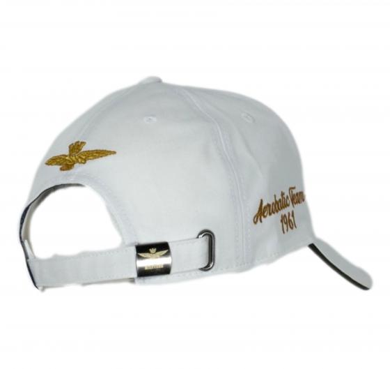 AERONAUTICA MILITARE Cappellino Baseball Uomo Ricamato Frecce Tricolori Modello HA1209 Colorte Bianco