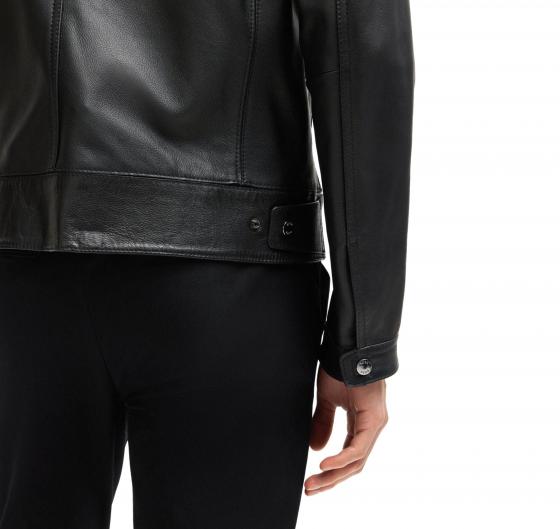 BOSS Giubbotto Uomo Regular Fit in Nappa Martellata Modello H-Mansell3 50532475 Colore Nero
