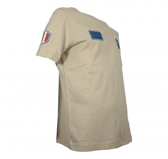 AERONAUTICA MILITARE T Shirt Uomo Con Patch Frecce Tricolori TS2411 Colore Beige
