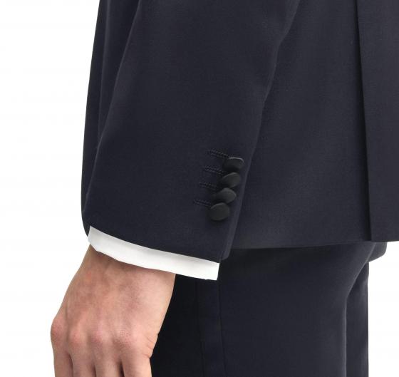 BOSS Smoking in Misto Lana con Rifiniture in Misto Seta Modello H-Huge-2Pcs-S-Tux252 50540766 Colore Blu scuro